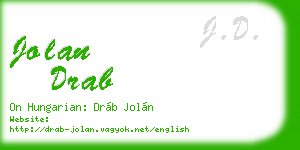 jolan drab business card